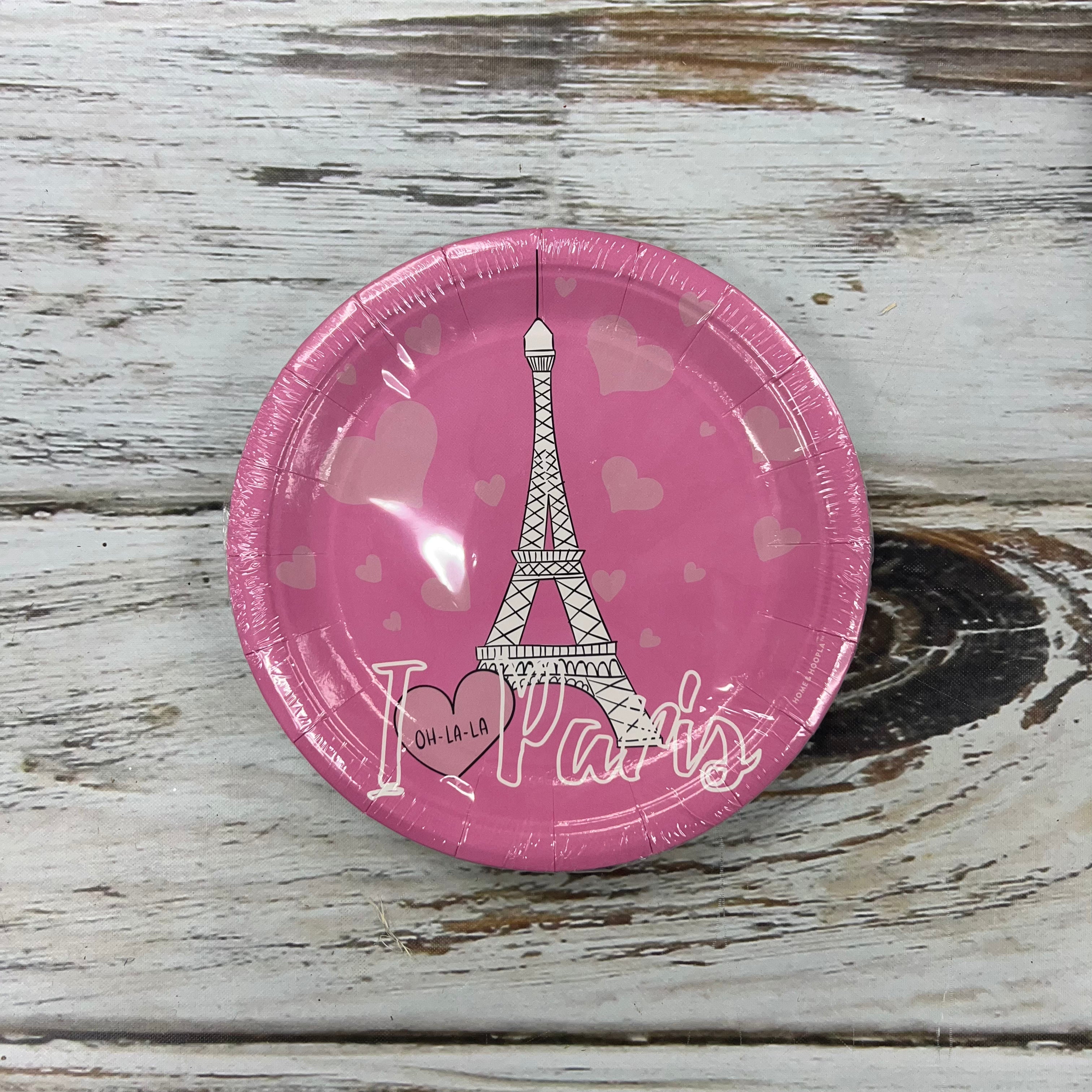 I love Paris small paper plates