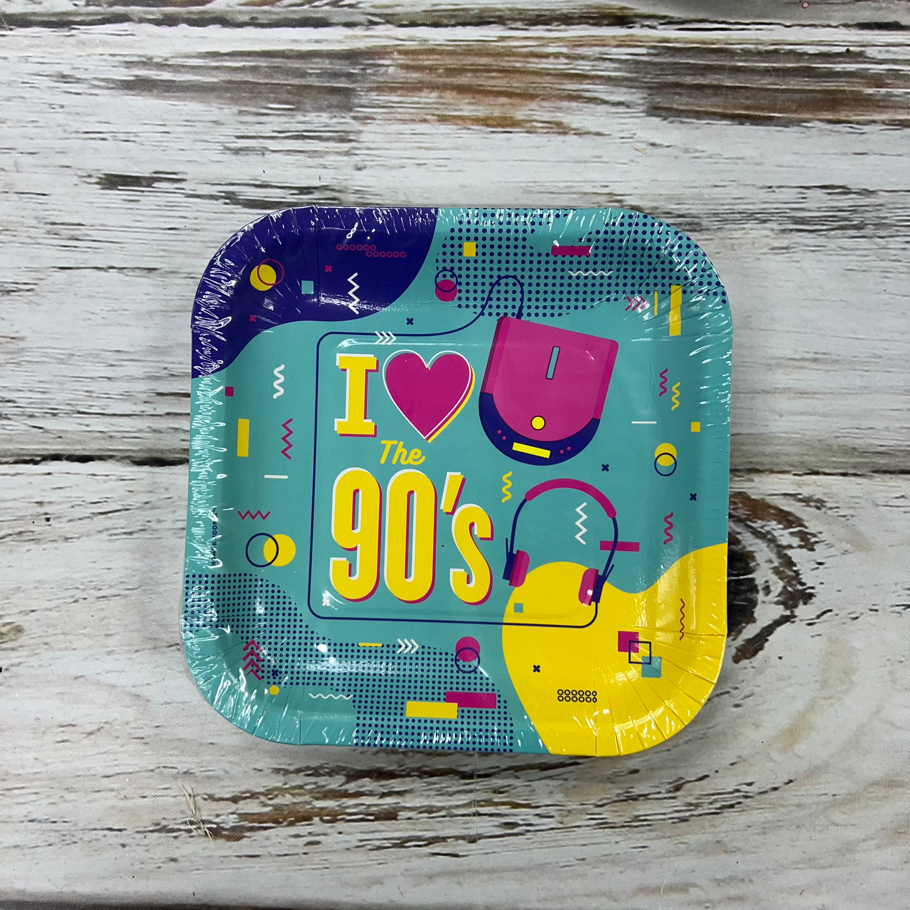 I love the 90's small square paper plates