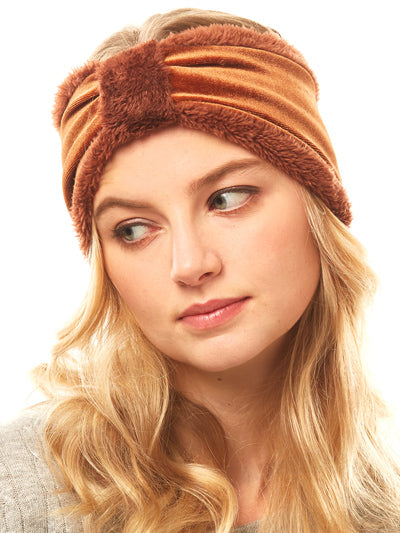Sherpa velvet winter headband
