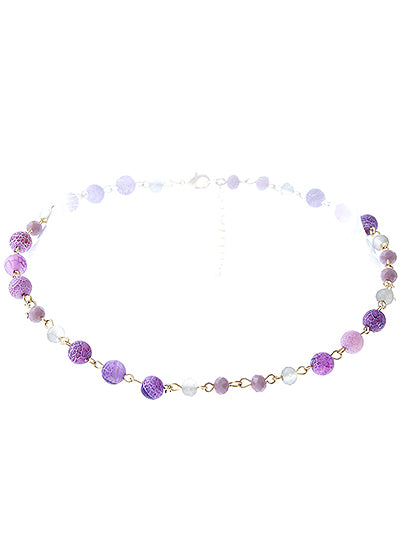 Purple stone 15" necklace