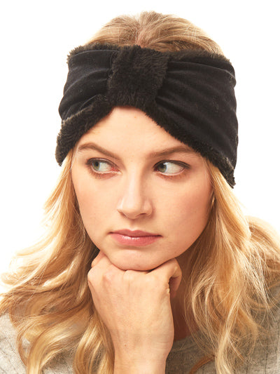 Sherpa velvet winter headband