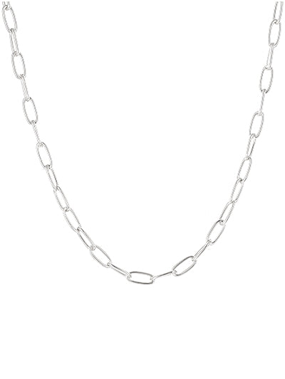 Silver 18" linked chain necklace