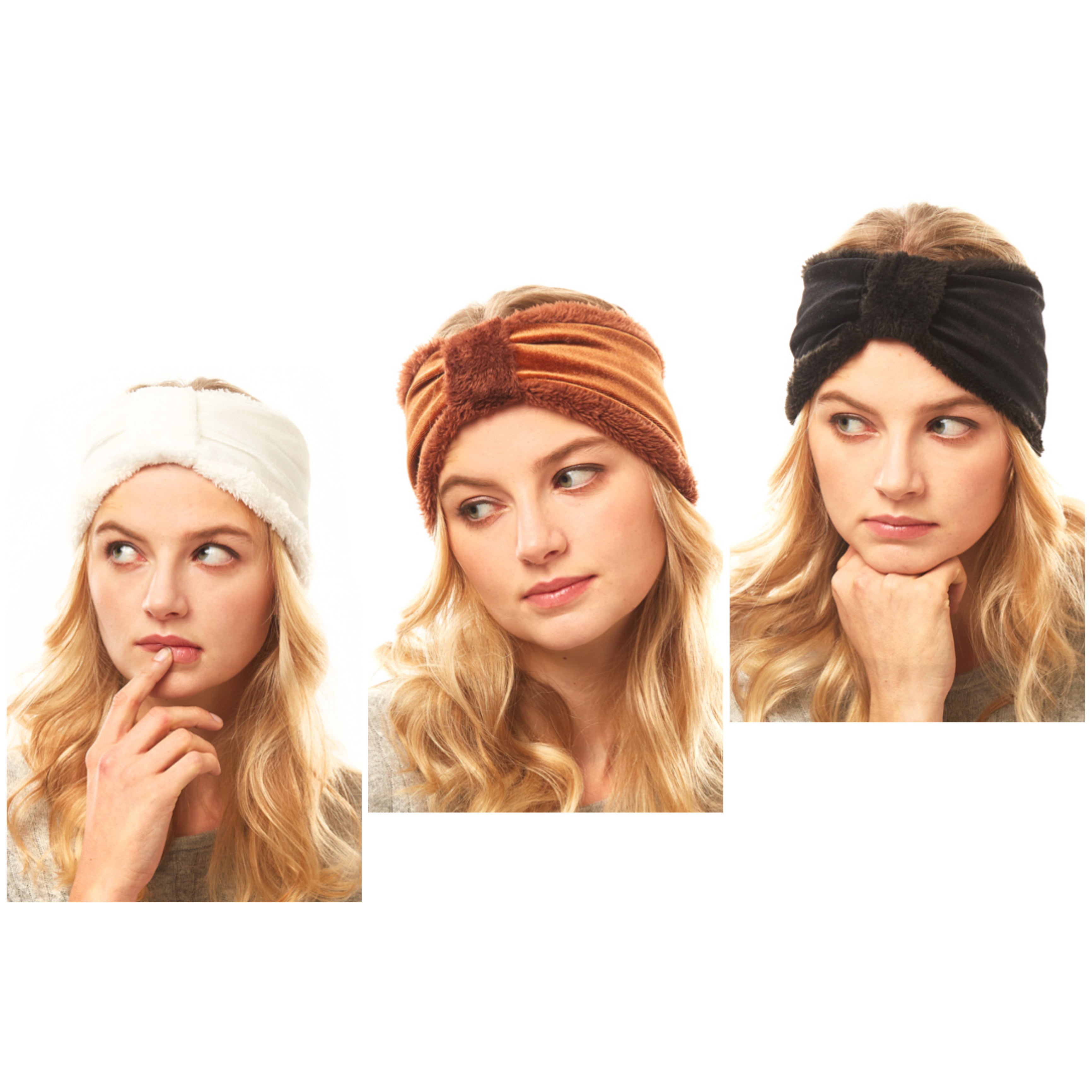 Sherpa velvet winter headband